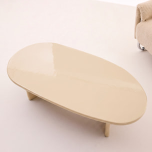 Table basse ovale finition glossy RUMI