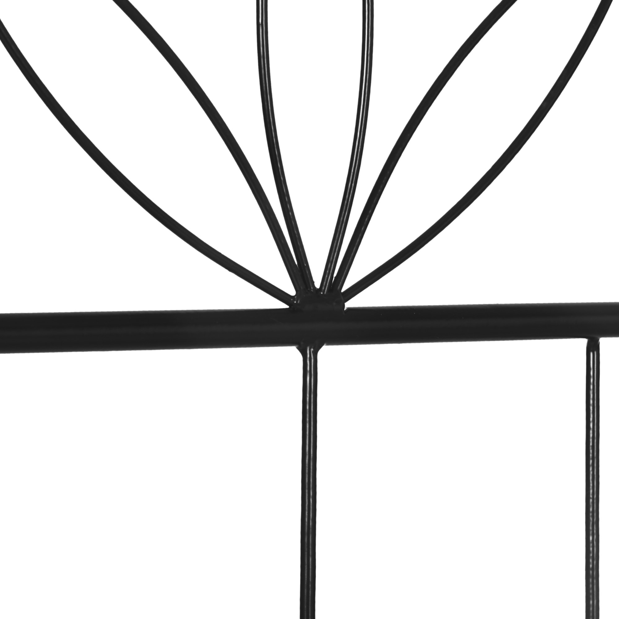 Treillis de jardin lot de 2 supports pour plantes grimpantes - dim. 51L x 152H cm - métal époxy noir