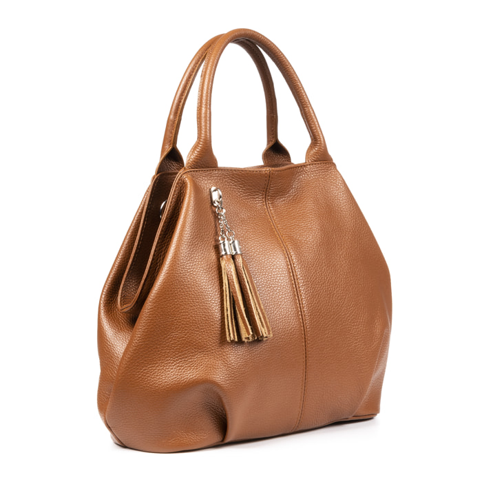 Zenobia Borsa Shopper Donna. Pelle autentica Dollaro