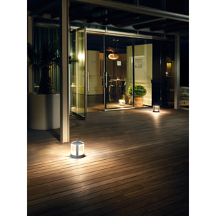 LEDS C4 Baliza Ip65 Compact Ø210Mm Led 16.8W Blanco Cálido - 3000K Gris Urbano 744Lm