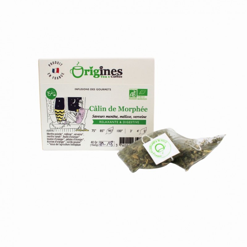 Calin de Morphée - Infusion menthe mélisse verveine - infusettes 15x1,5g