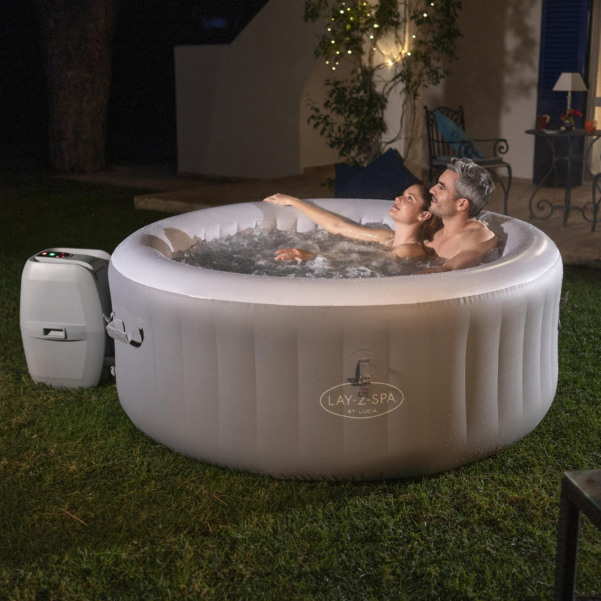 Bestway Spa gonflable rond Lay-Z-Spa St Lucia AirJet 2-3 personnes