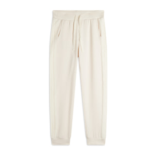 Pantalone in felpa modal con bande laterali a trecce