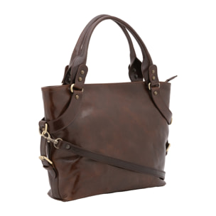 Borsa a mano  da donna In Vera pelle Made in Italy 43x28x12 cm