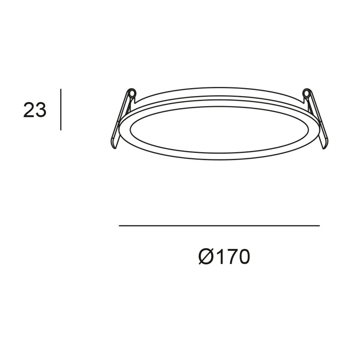 Forlight Downlight Ip23 Easy Round Ø170Mm Led 10W 3000K Gris 690Lm