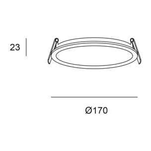 Forlight Downlight Ip23 Easy Round Ø170Mm Led 10W 3000K Gris 690Lm