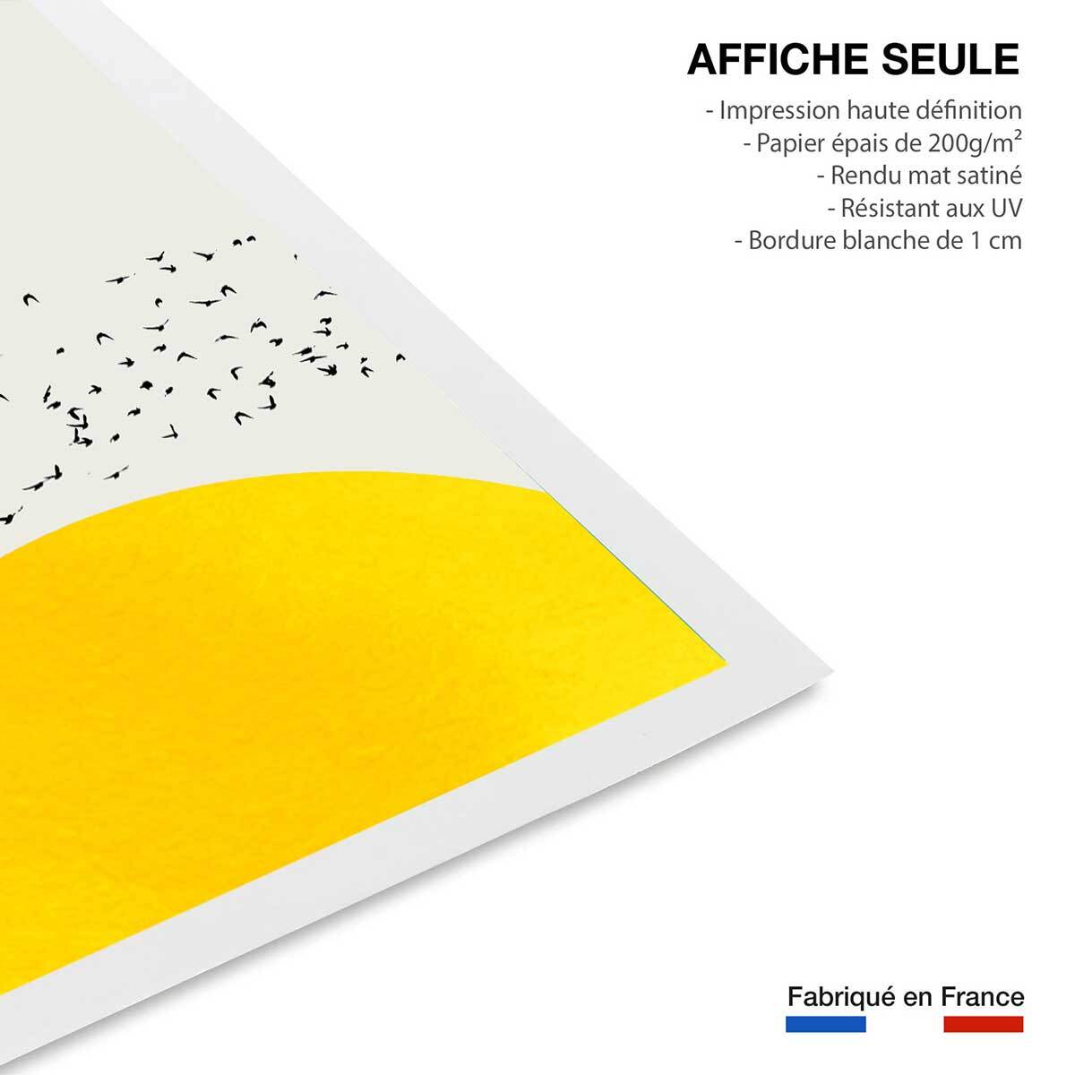 Affiche dessin ""1000 oiseaux"" Affiche seule