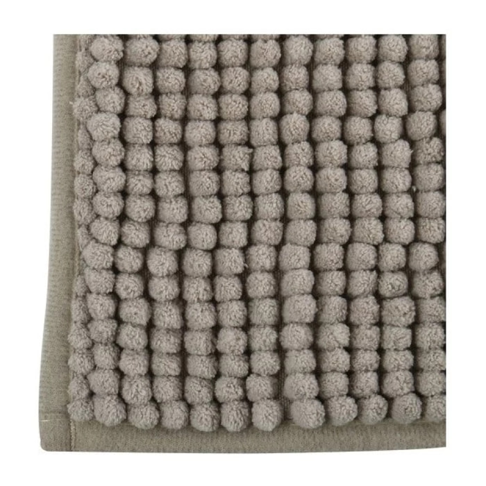 Lot de 2 Tapis de bain Microfibre CHENILLE Beige 40x60 et 60x90cm MSV
