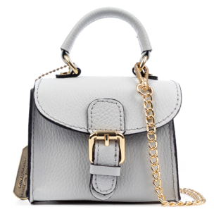 Annicco mini borsa a mano e a spalla per donna. Pelle autentica finitura Dollaro.