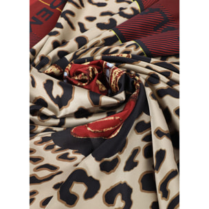 Foulard stampa animale e tartan