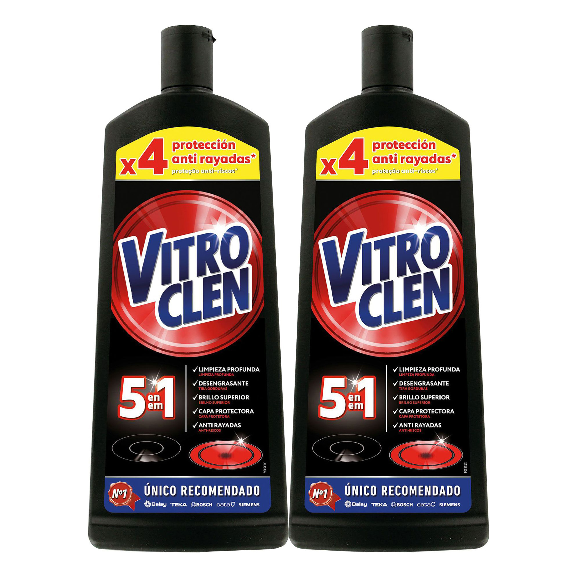 Vitroclen Limpiador de Vitrocerámica en crema, pack 2 unidades x 450ml