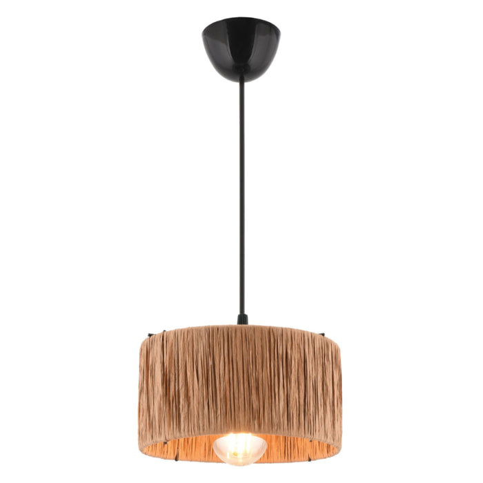 HUGO - Suspension filaire en raphia et métal