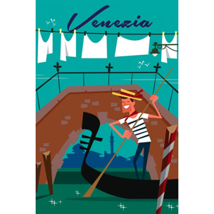 Tableau gondole à venise Toile imprimée