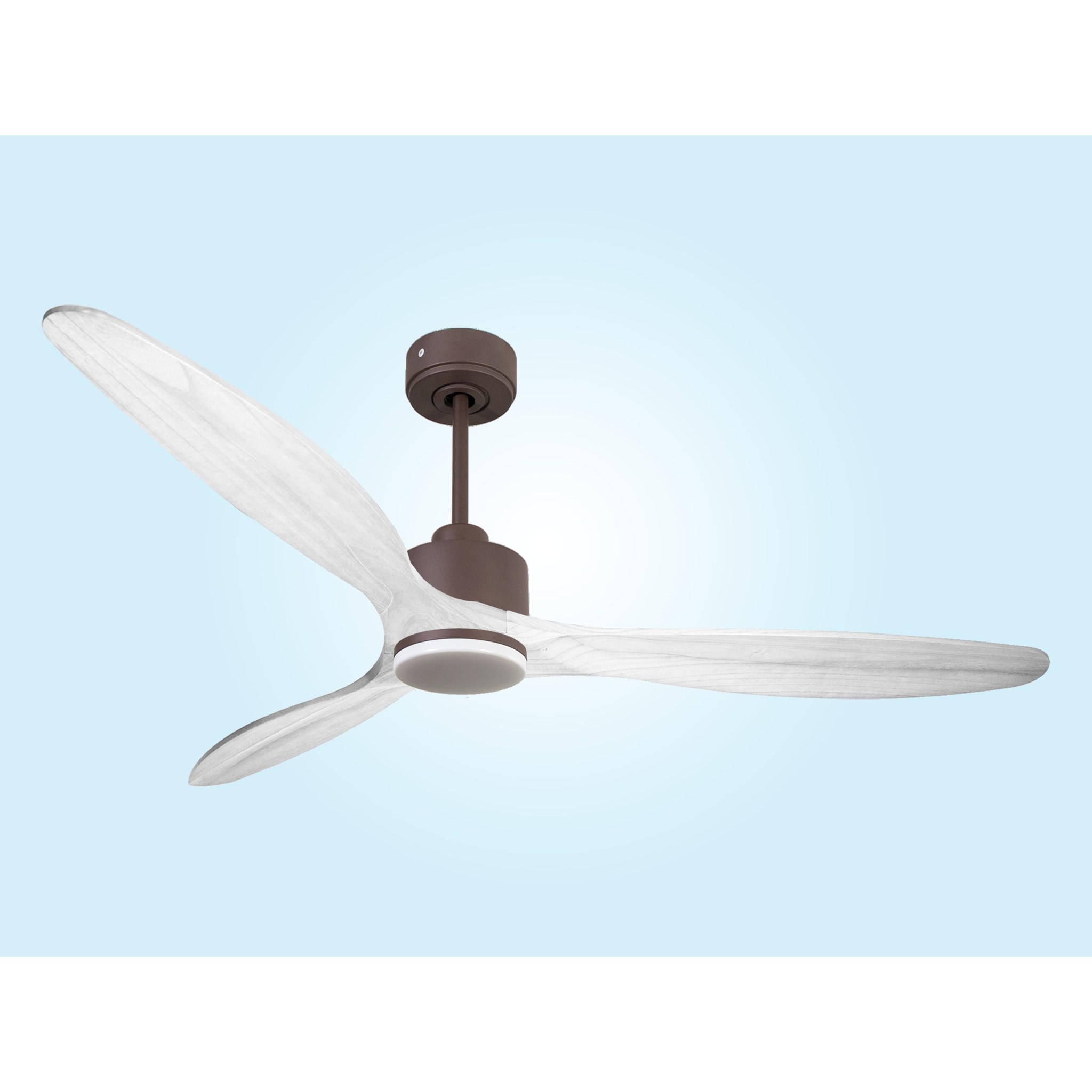 Ventilateur de plafond Réversible  Thermostat Dimmable Wifi Moteur à courant continu Toits en pente Télécommande Lumière à trois tons Hypersilence Mémoire