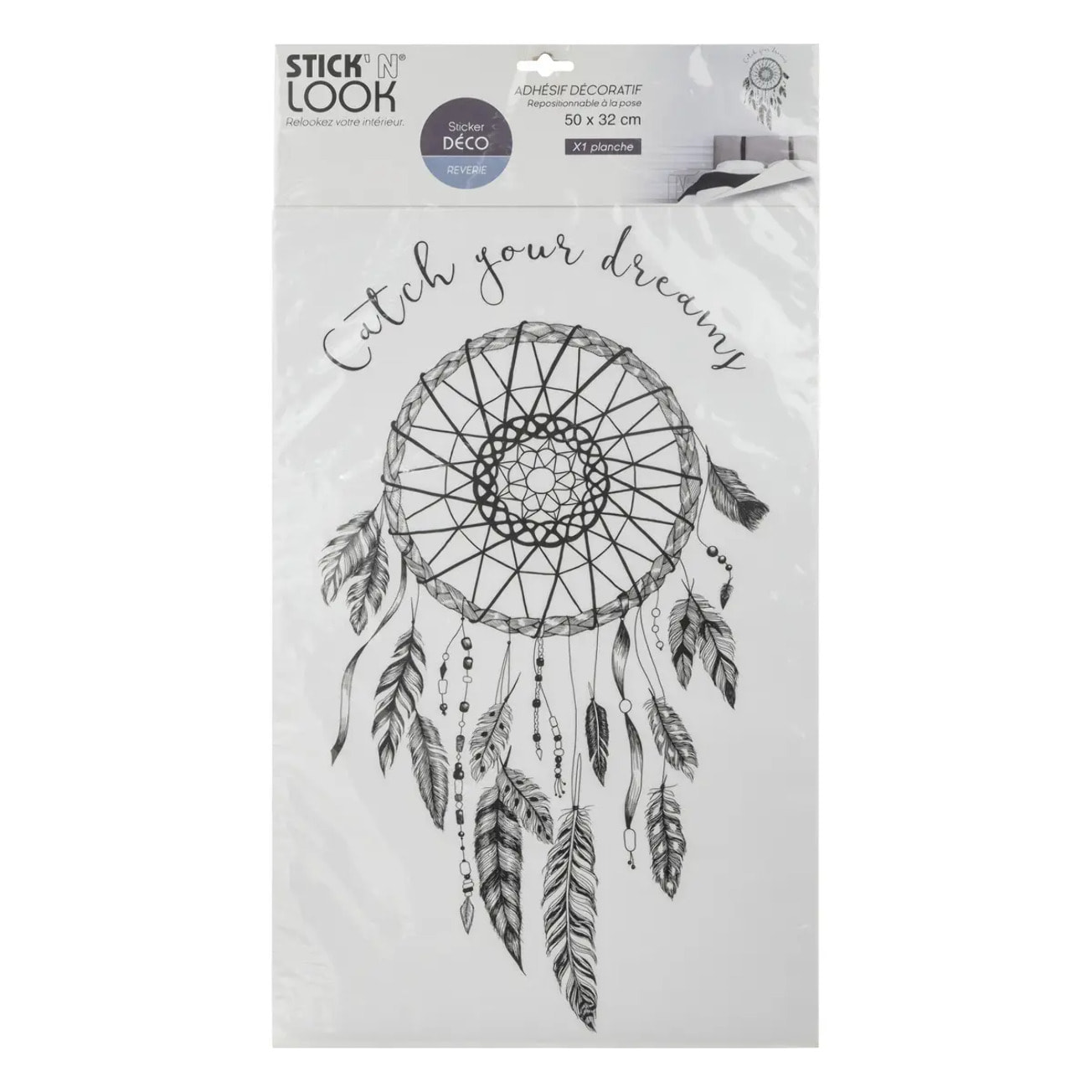 Sticker texte Attrape rêves 50x32