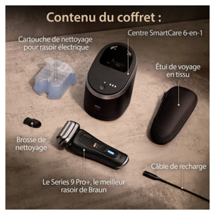 Braun - Rasoir Électrique Series 9 PRO+ 9560cc - Avec Station SmartCare - Noir