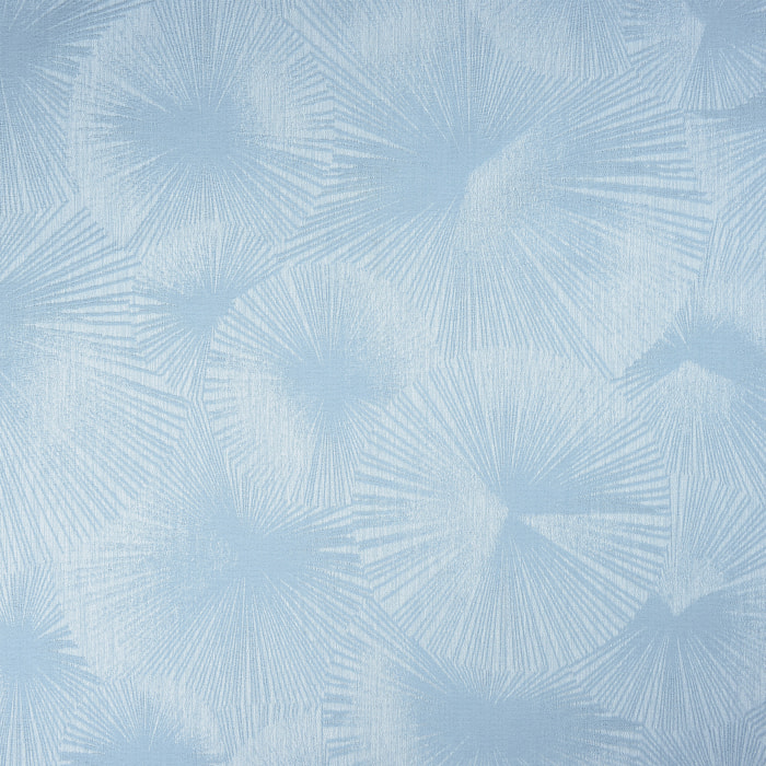 Rideau jacquard motif soleil à oeillets - Bleu ciel