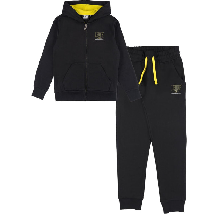 Tuta invernale da bambino con cappuccio e zip Leone 1947 Neon