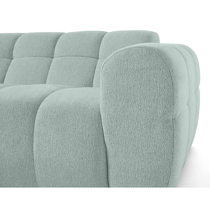 Ray - canapé d'angle gauche - 4 places - en tissu texturé - Bleu