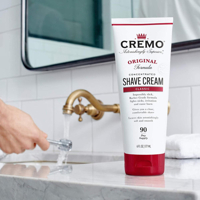 Pack de 2 - CREMO - Original Crème à Raser Concentrée Pour Homme Anti-Feu du Rasoir 177ml