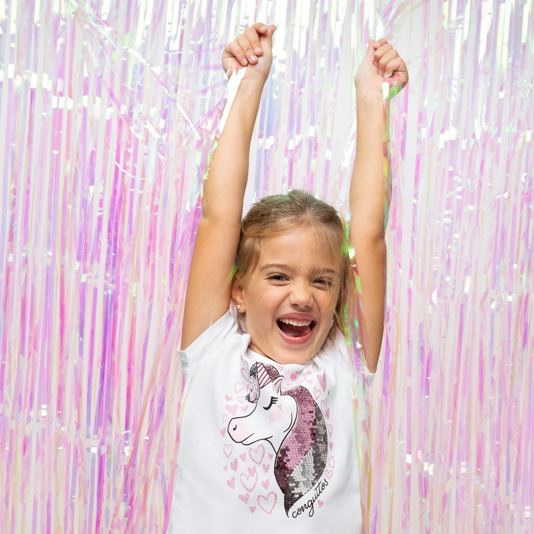 Camiseta reversible con lentejuelas <<Unicornio>> para niña