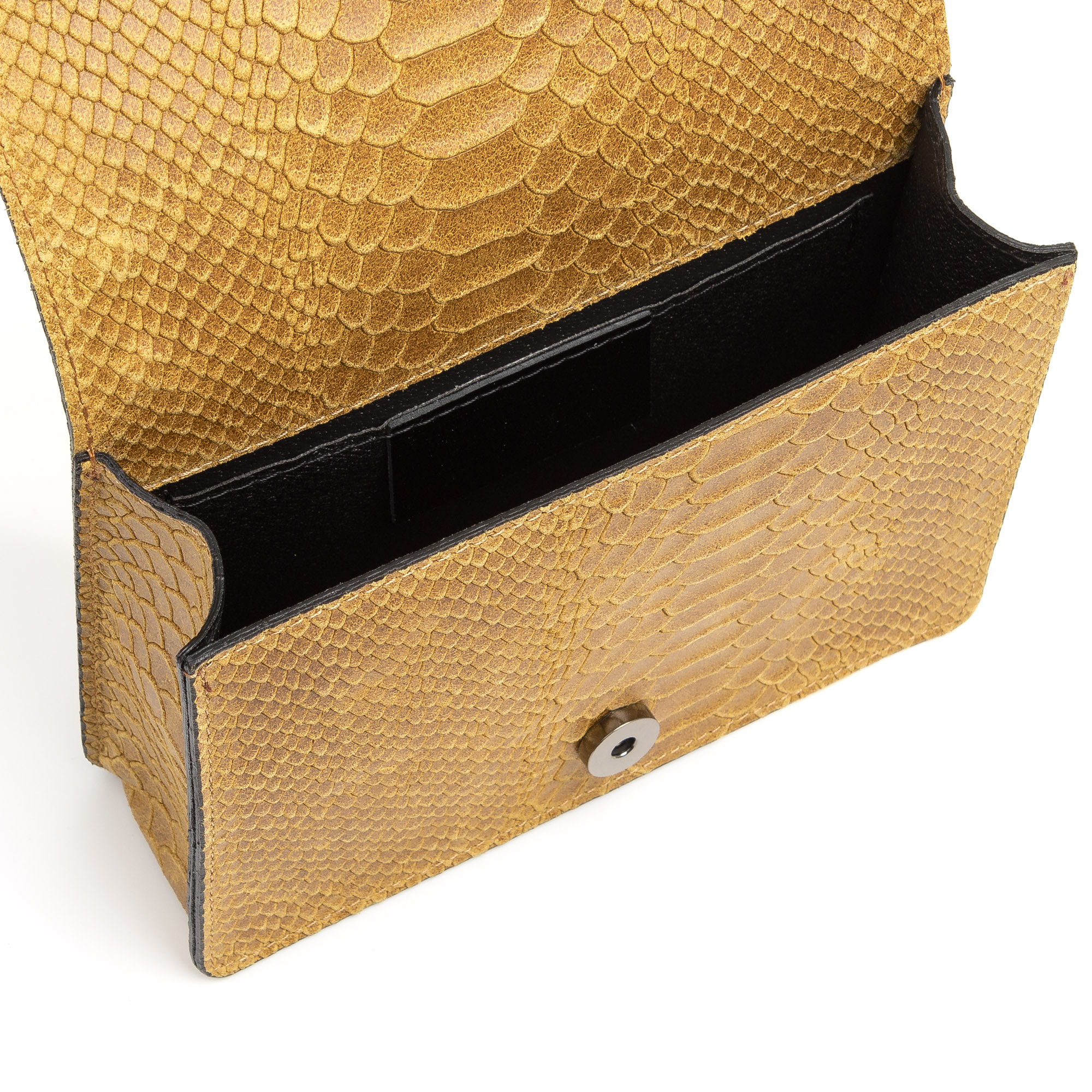 Lorenza Bolso de mano Mujer.Piel auténtica Gamuza Grabado Serpiente