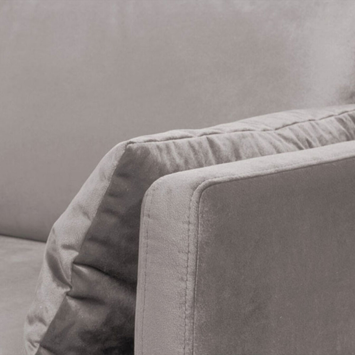 Canapé Velours Droit Splendido - 3 Places