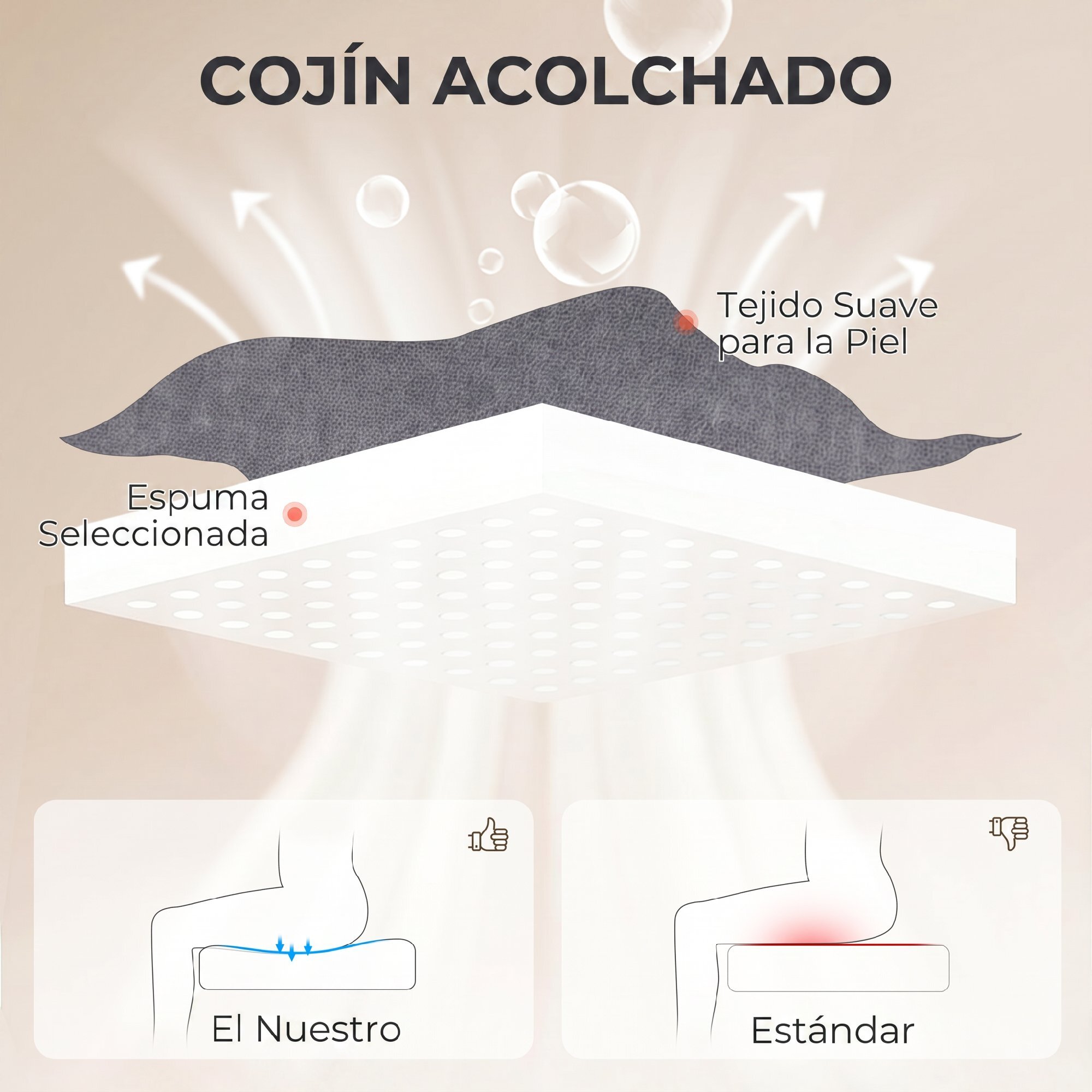 Silla de Oficina con Masaje de Amasamiento de 4 Puntos, Silla de Escritorio con Respaldo Alto, Altura Ajustable, Asiento Amplio, Cojín Lumbar, Basculante, Tapizada en Terciopelo, Gris