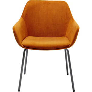 Chaise avec accoudoirs Avignon orange Kare Design