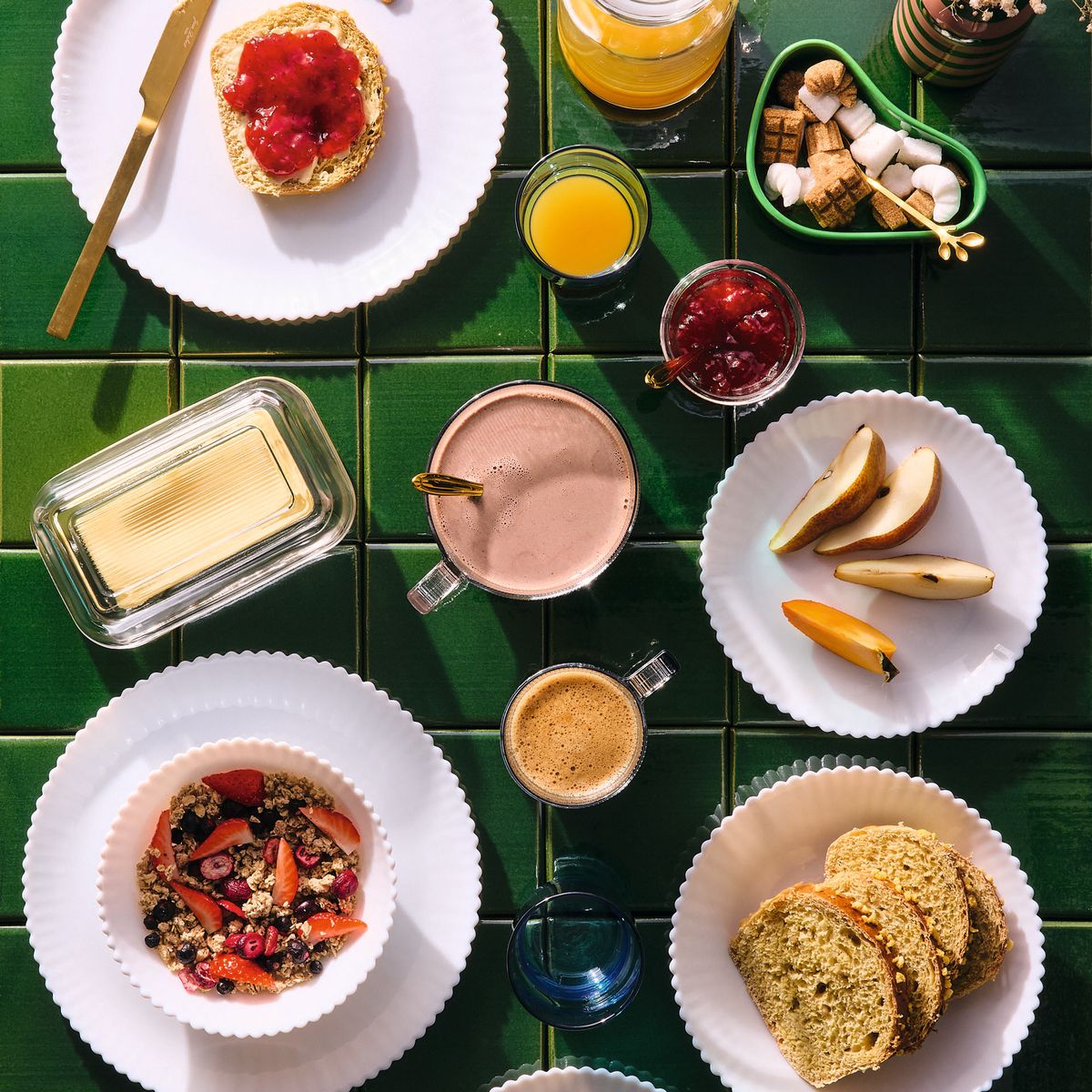 6 assiettes à dessert blanches 19 cm Bloom - Luminarc