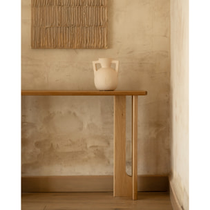 Consola de madera maciza de álamo en 120x33cm Alto: 80 Largo: 120 Ancho: 33