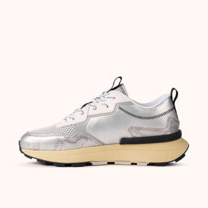 Sneakers Plateadas con Suela de Plataforma MUNICH HI-MAX 01