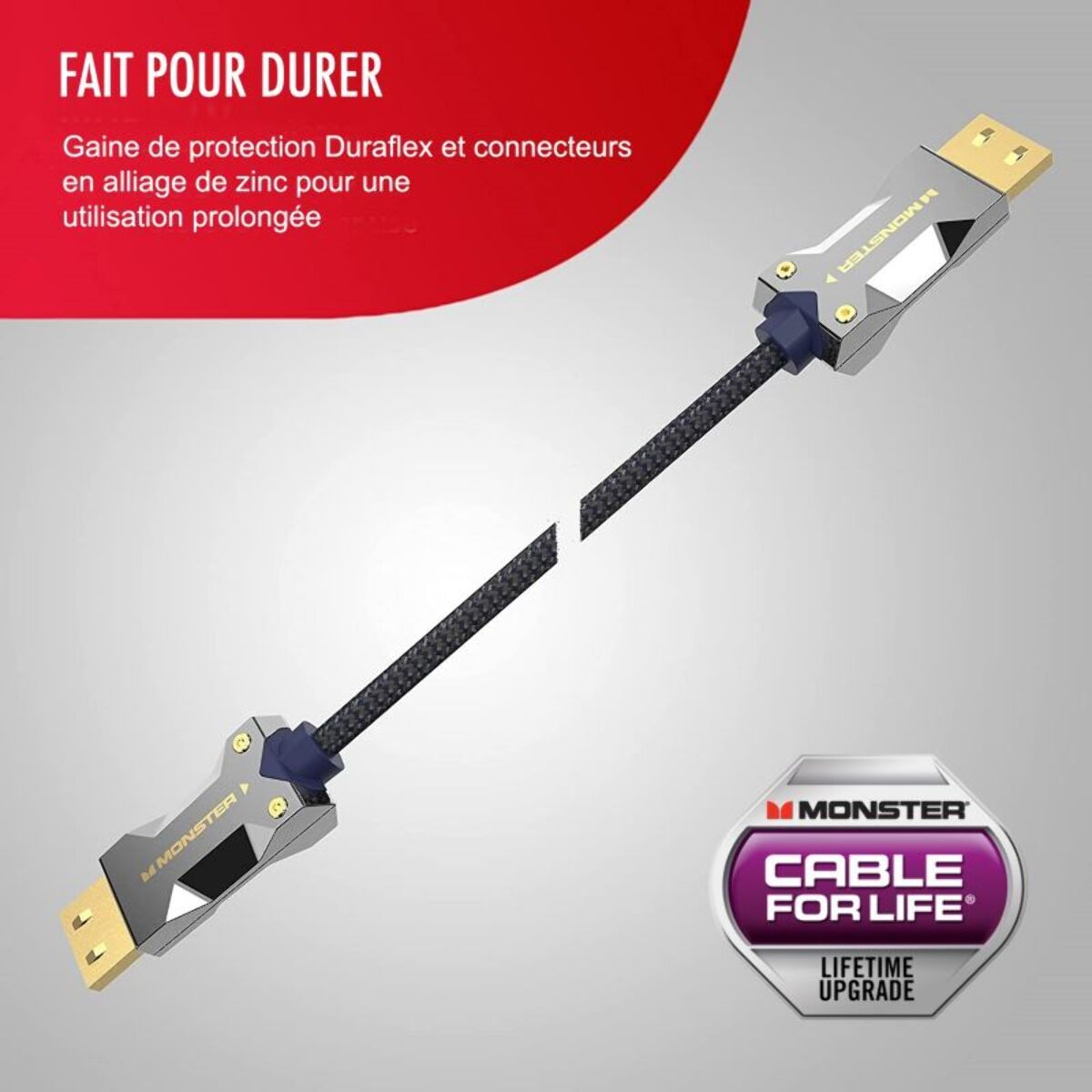 Câble HDMI MONSTERCABLE M3000 UHD 8K DOLBY VISION HDR 48GBPS 15M