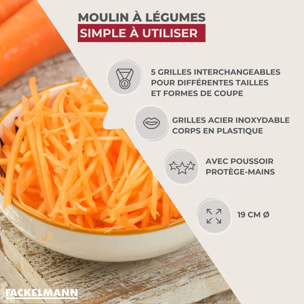 Râpe à légumes 5 grilles inox 19 cm Fackelmann