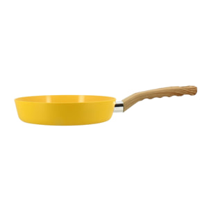 Poêle 20cm avec revêtement céramique jaune - tous feux COLORAMA
