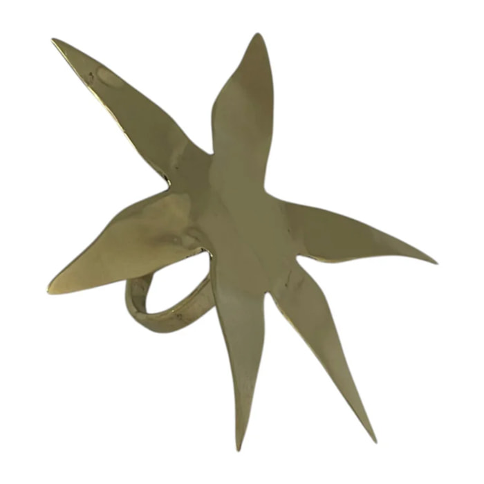 Anillo estrella XXL latón dorado