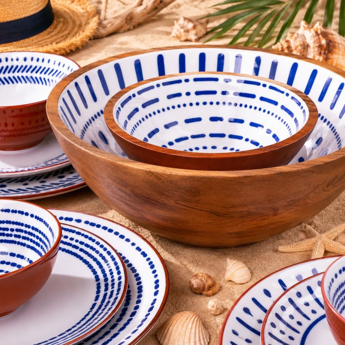 Set de 2 saladiers et couverts, SANTORIN