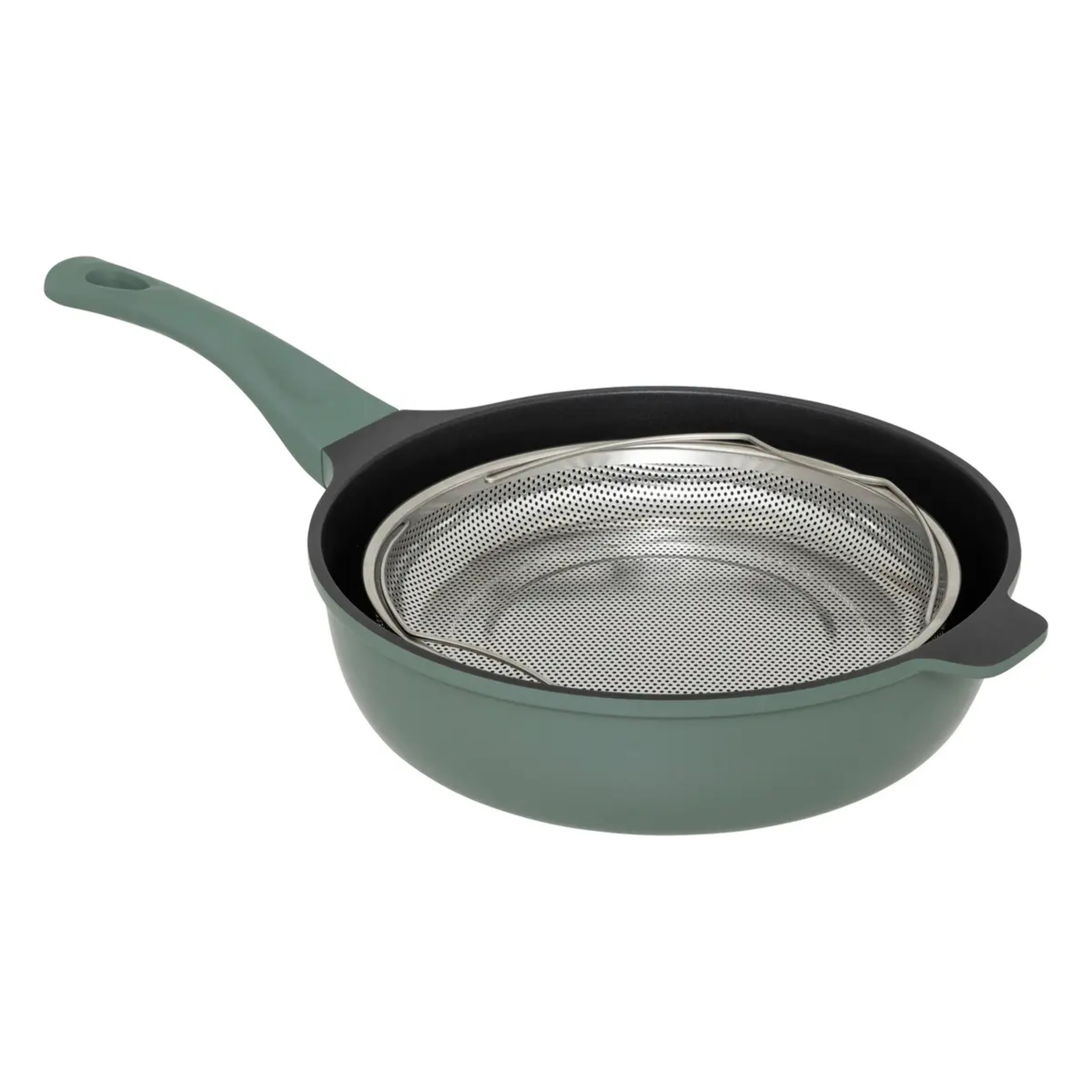 Sauteuse D28cm en fonte d'aluminium vert