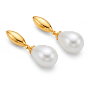 Pendientes Dyao acabado oro amarillo 18k