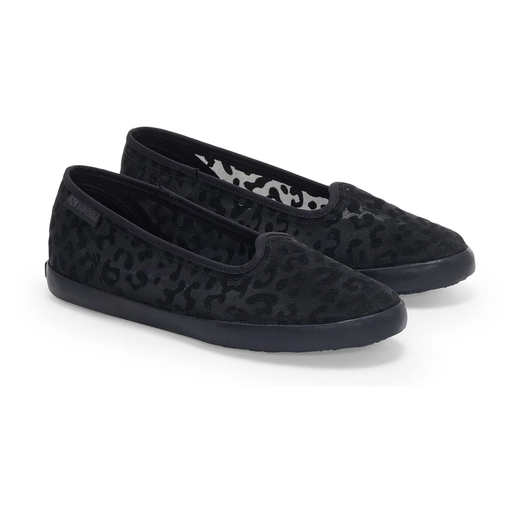 Superga - Ballerine Donna Nero - 2441 BALLERINA NET LEOPARD