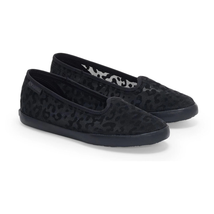Superga - Ballerine Donna Nero - 2441 BALLERINA NET LEOPARD