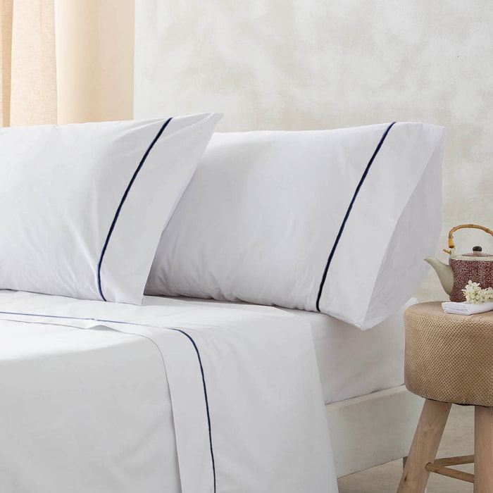 Drap supérieur Ito Blanc/Bleu
