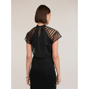 Motivi - Cubre hombros de tul y raso - Negro