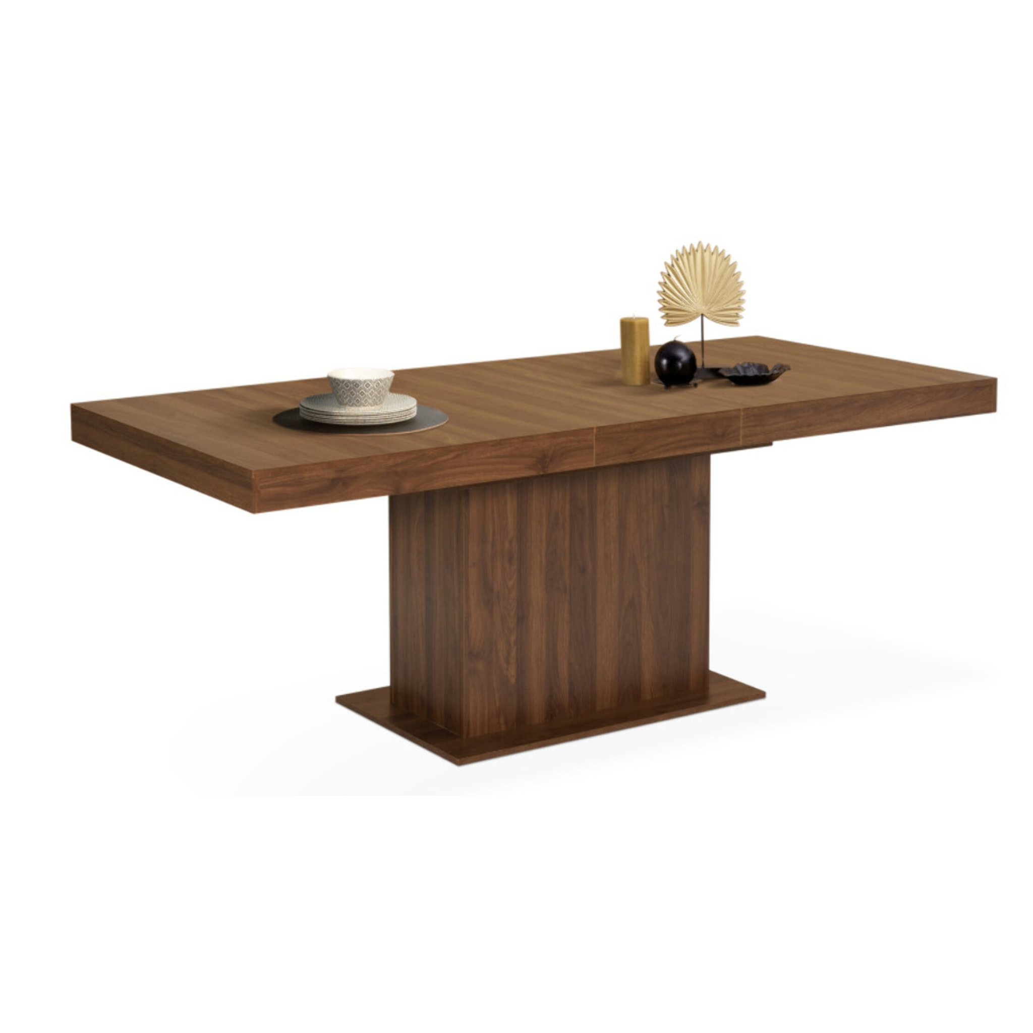 Tables à manger extensibles Tania - Bois noyer