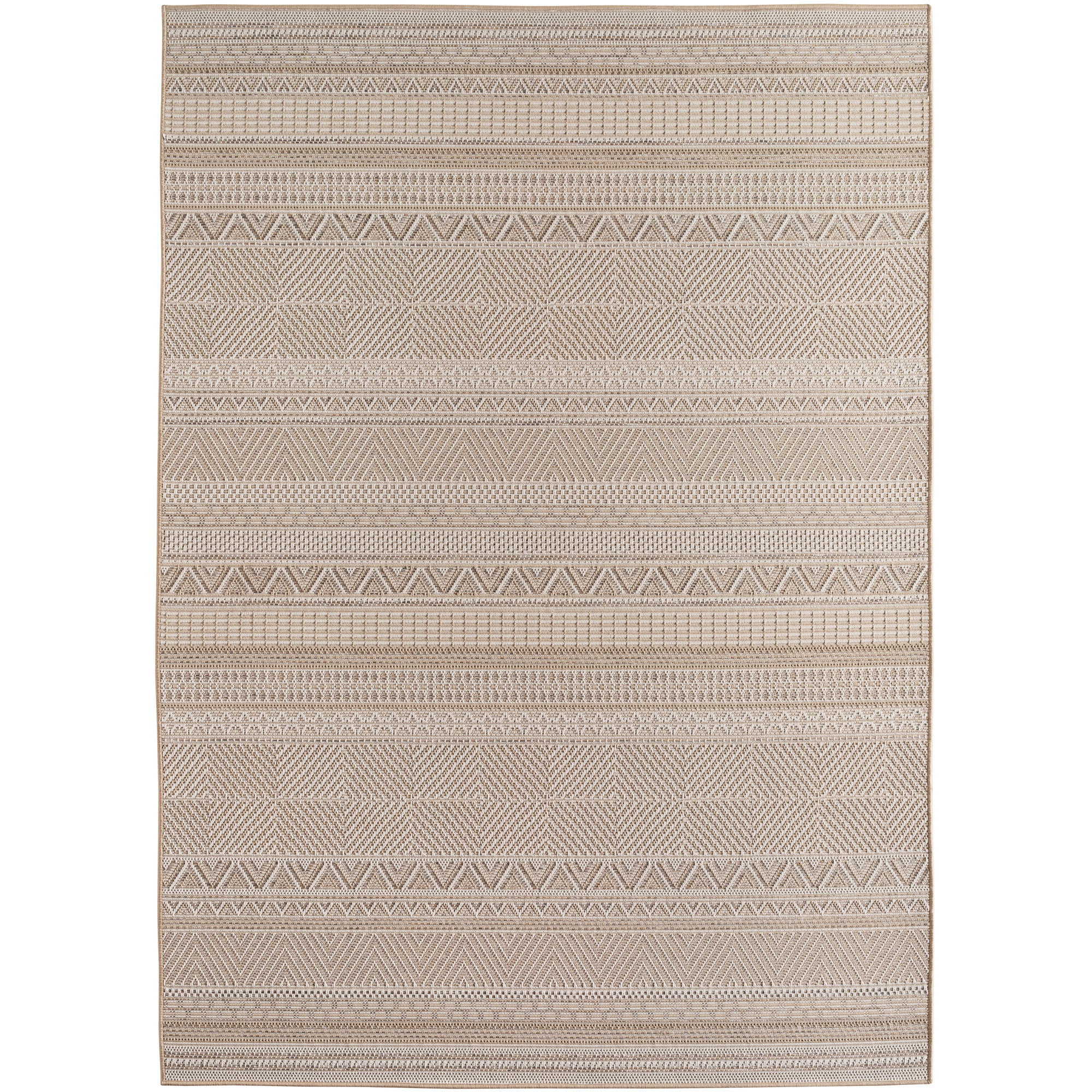 TENERIFE - Tapis intérieur/extérieur beige, design ethnique