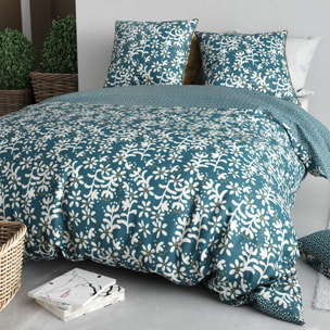 Parure housse de couette 3pcs 100% coton 57 fils poppy