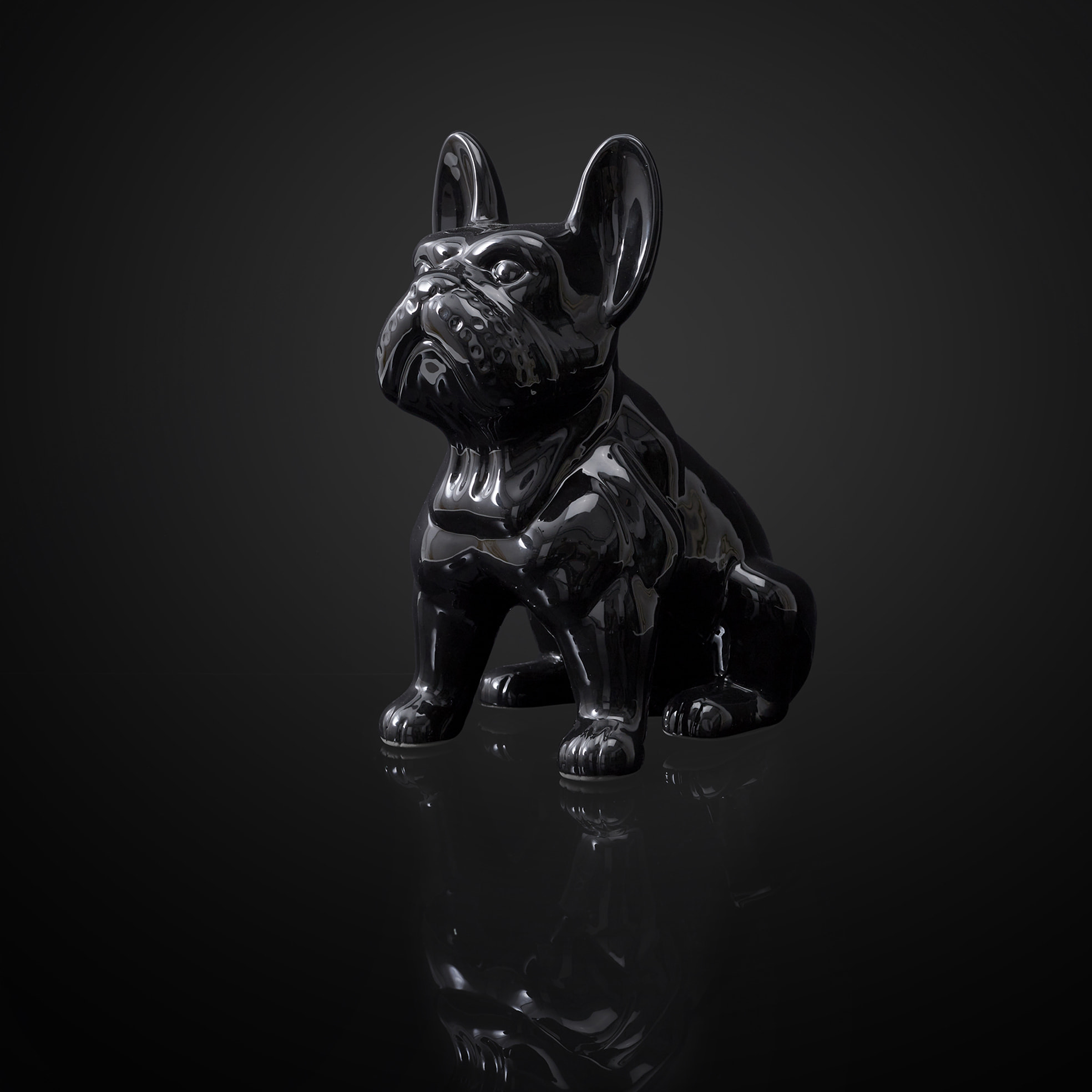 Bulldog Ceramique Noir 30cm
