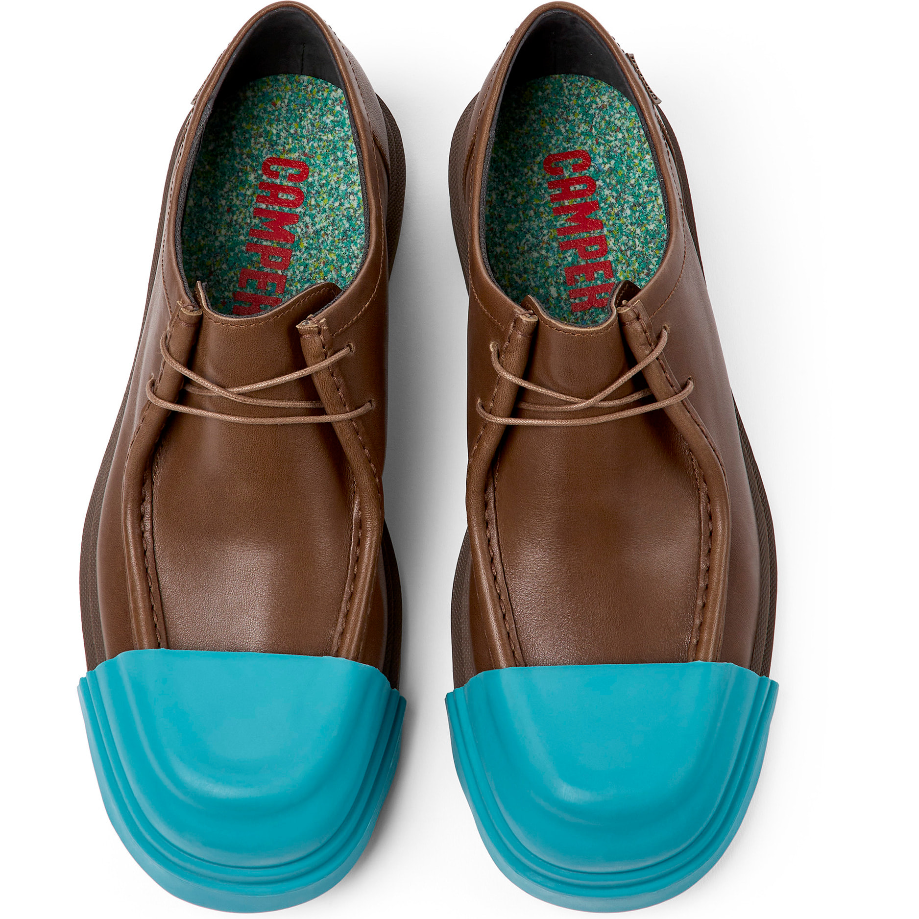 Zapatos de cordones - CAMPER Junction - Marron - Cuero liso
