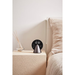 Radio réveil LEXON Conic Clock avec fonction Bluetooth Gris