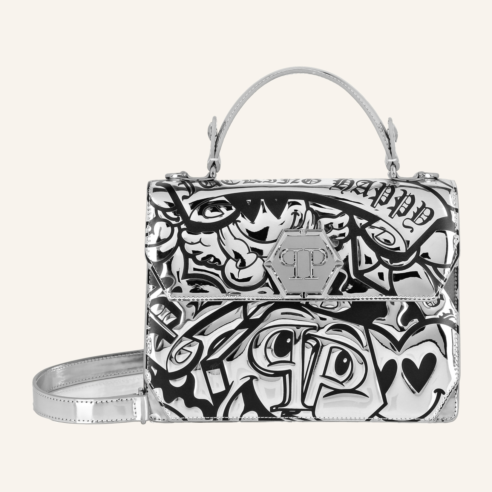 PHILIPP PLEIN Bolsa de asas SMILE